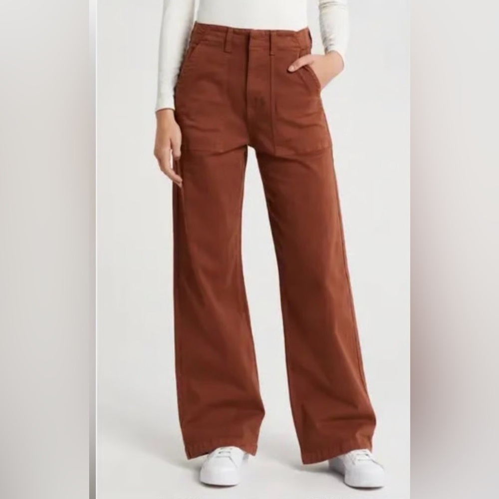 NWT Pistola Nicole Stretch Cotton Wide Leg Pants - Picture 2 of 5